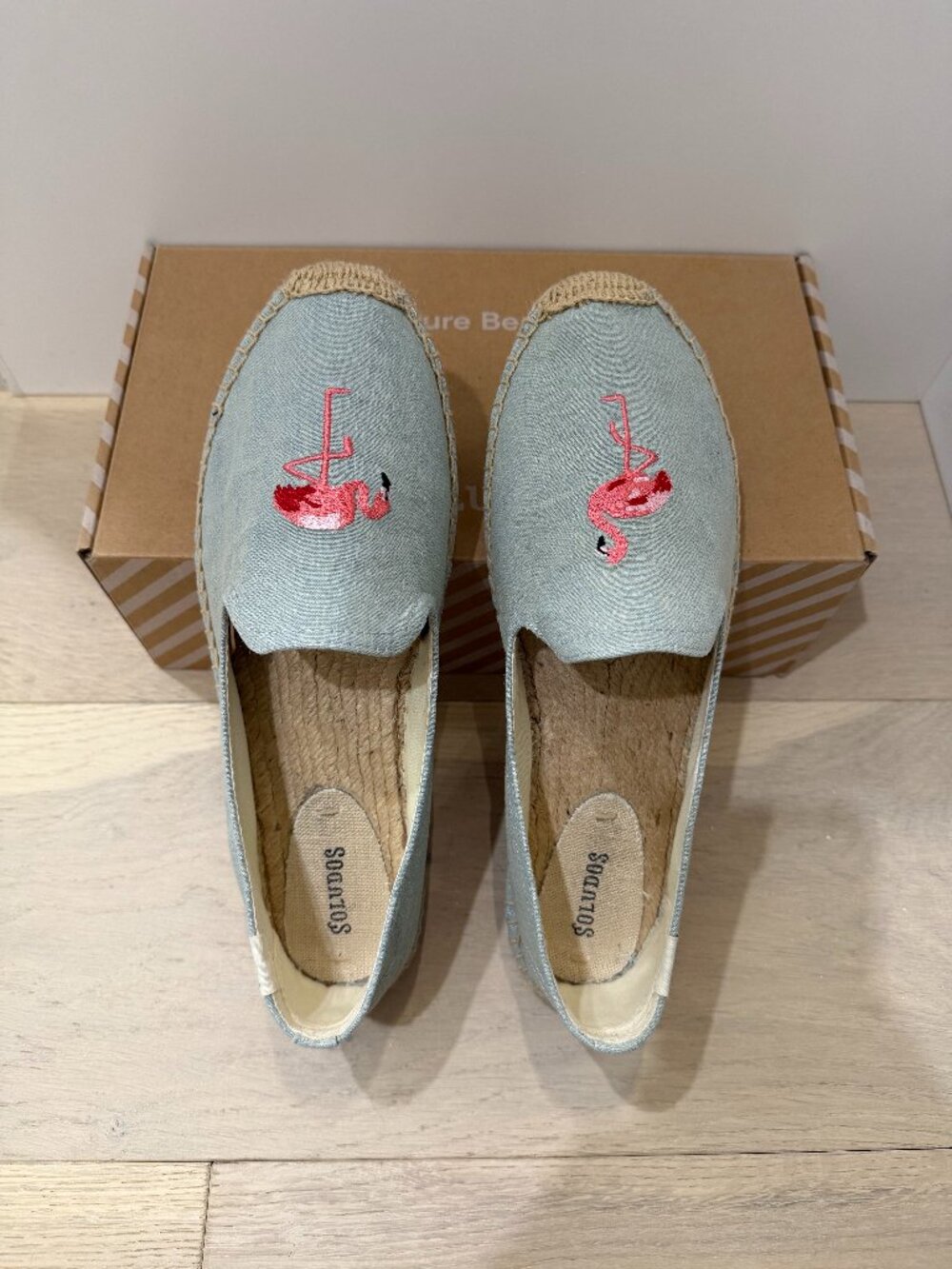 Soludos Chambray Flamingo Canvas Espadrille